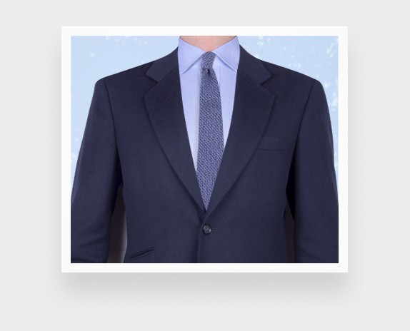 blue bi color herringbone tie - cinabre paris