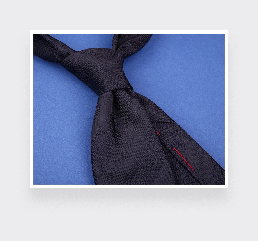 Navy blue shades Club Tie - silk - Cinabre Paris 