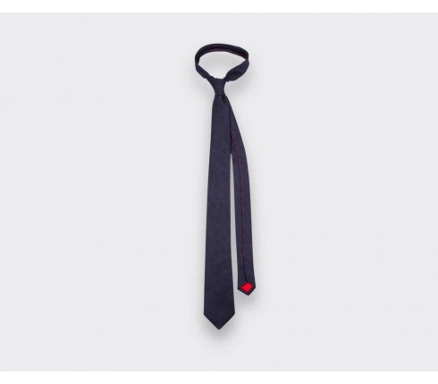 Navy blue shades Paisley Tie - silk - Cinabre Paris 