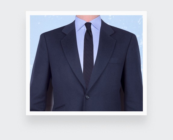 Navy blue Dots Cane tie - silk - Cinabre Paris 