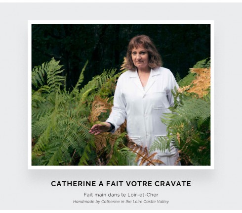 cravate cocktail bleu marine - soie - cinabre paris
