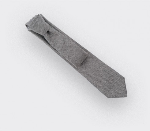 cravate maille gris - laine - cinabre paris