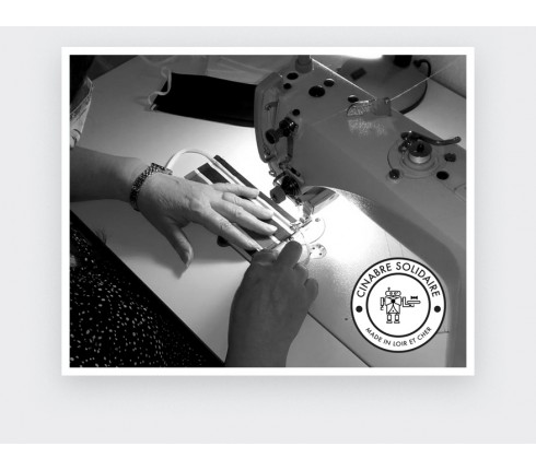 Masque tissu Bordeaux - Made in France -