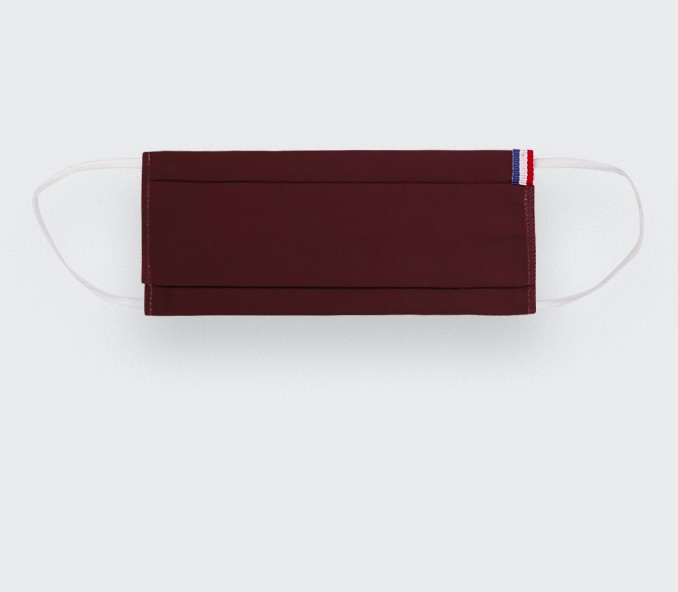 Burgundy French Face Mask