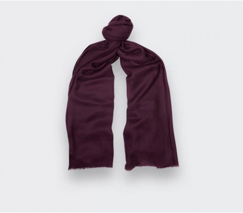 Purple cashmere scarf - Cinabre Paris -