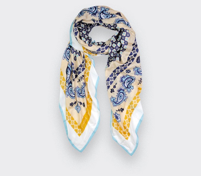 Foulard Paris x Los Angeles Crème