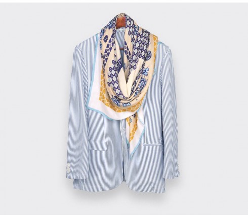 Foulard Paris x Los Angeles Crème de Cinabre et Esquivel