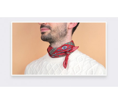 Paris x Los Angeles Red Bandana - Cinabre Paris x Esquivel