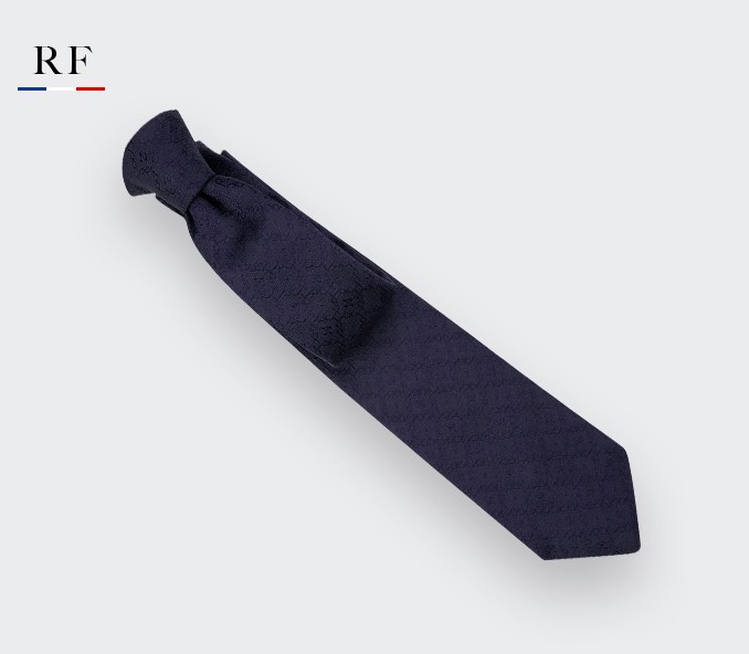 Navy blue Dots Cane tie - silk - Cinabre Paris Navy blue Dots Cane tie - silk - Cinabre Paris