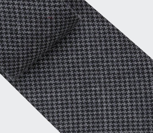 Cravate Pied de Poule Gris Anthracite - Cinabre Paris