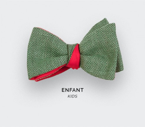 green maille bow tie - wool - cinabre paris
