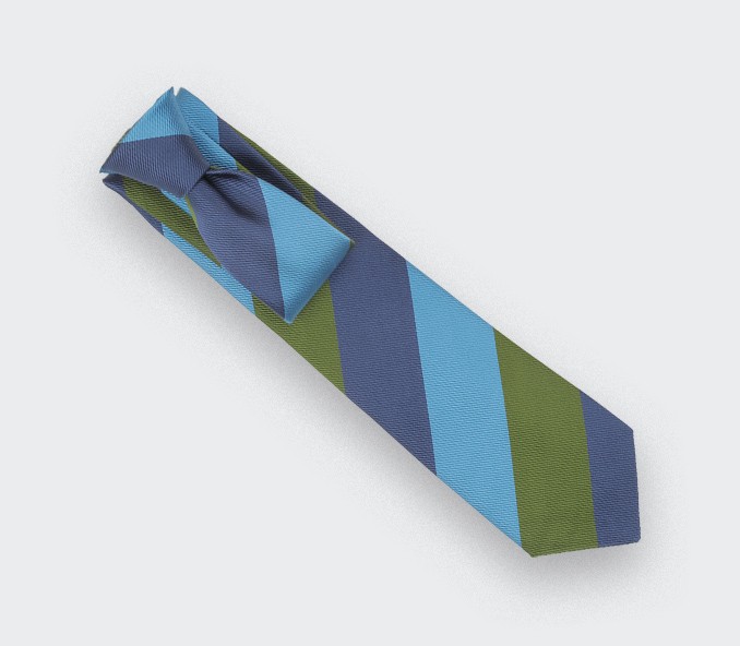 Blue Preppy Club Tie - Silk - Cinabre Paris