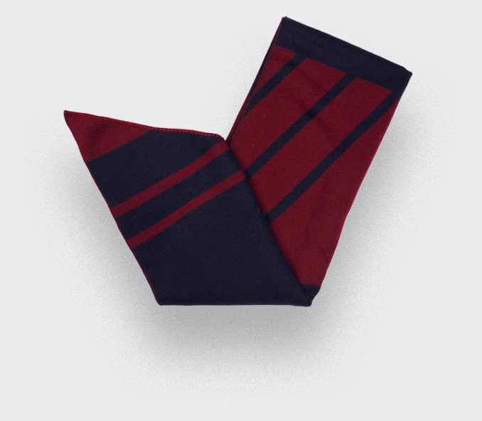 Navy and discount burgundy scarf