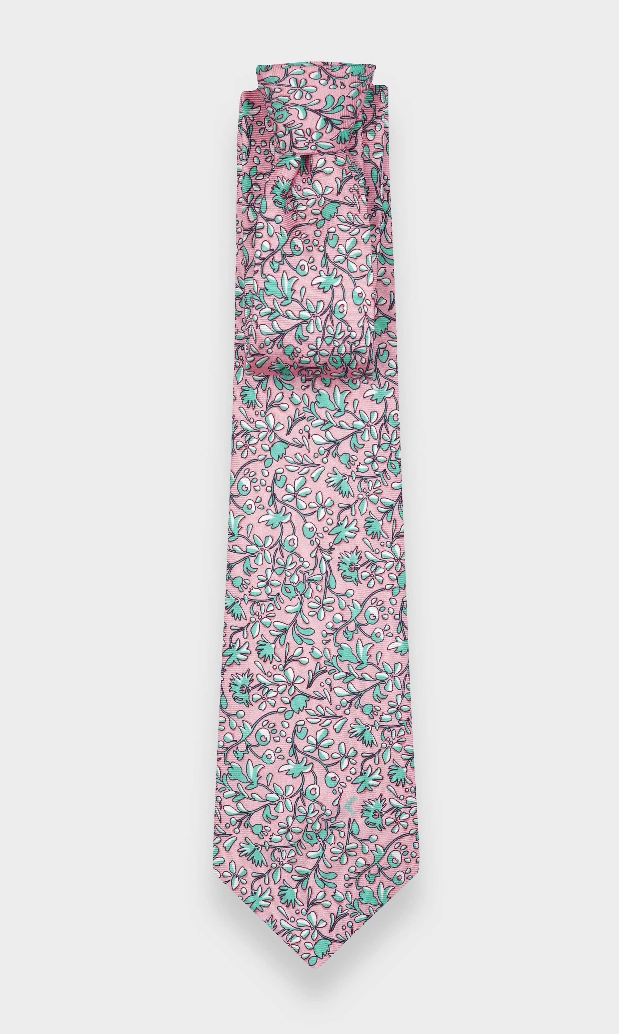Light pink Cinabre Flowery Tie - Cinabre Paris