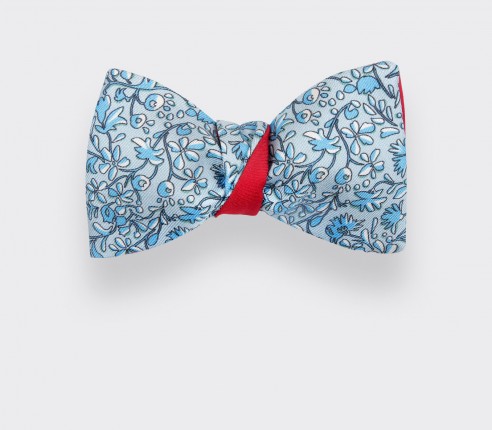 Baby Blue Cinabre Flowery Bow Tie - Cinabre Paris