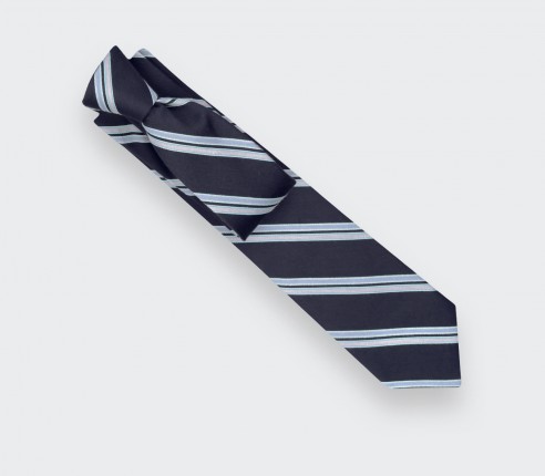 Navy and Blue Club Tie - Cinabre Paris