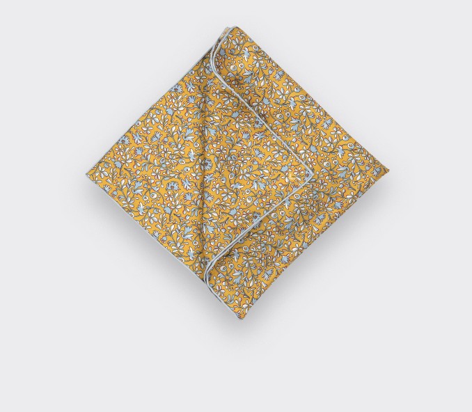 cinabre Pochette Fleurie Moutarde