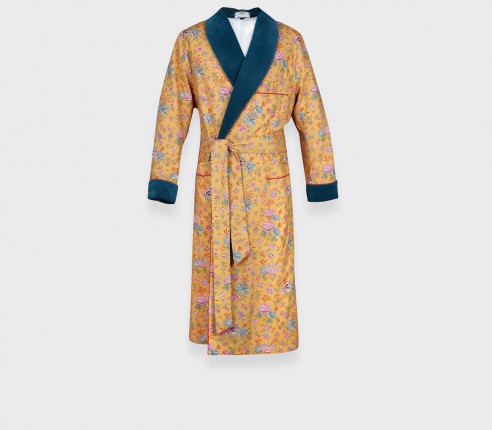 Men's Bespoke Luxury Smoking Robes and Dressing Gowns in Silk and Velvet