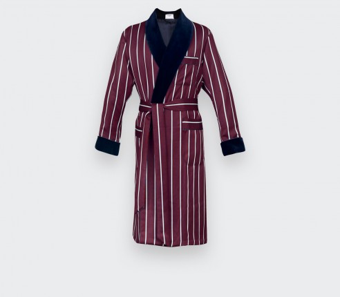 Burgundy Stripes Dressing gown