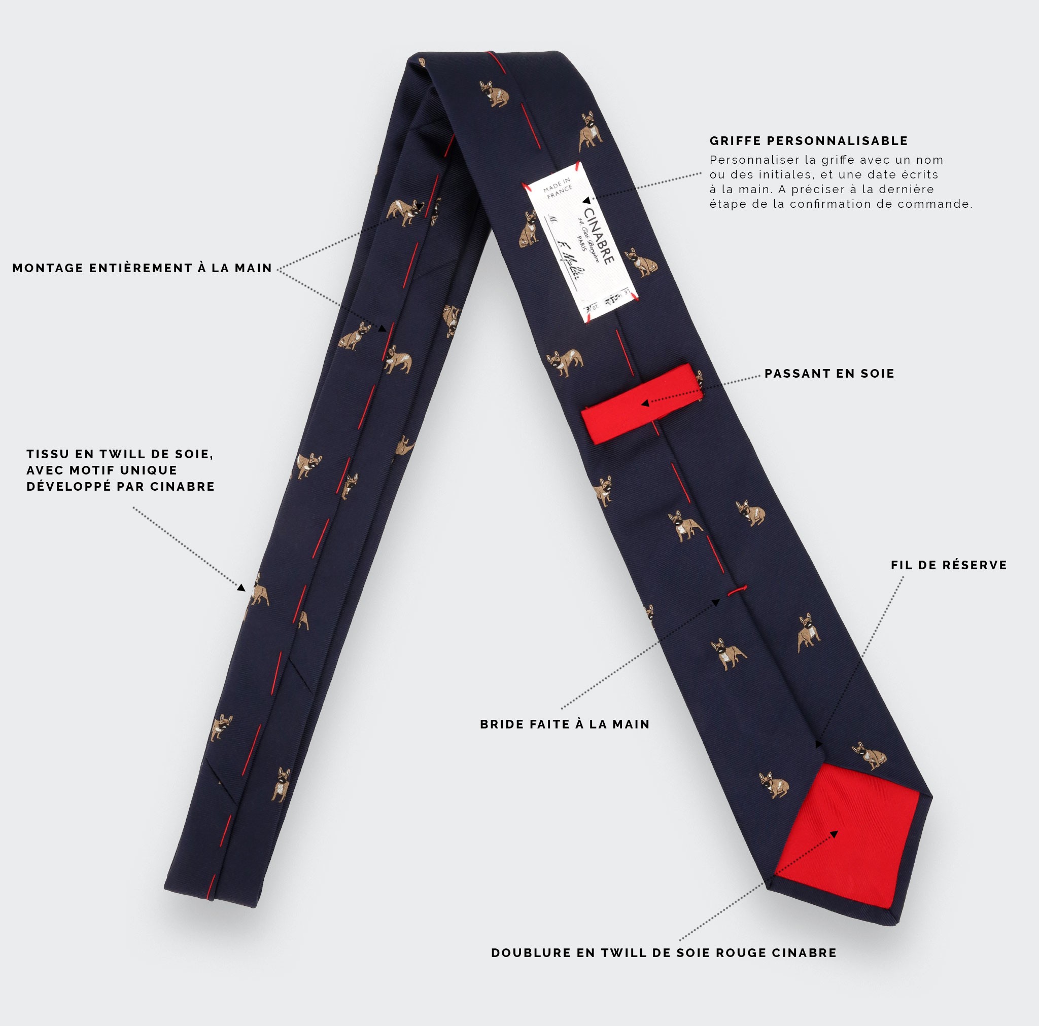 French Bulldog Tie