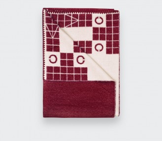 Blanket Cité Bergère Burgundy