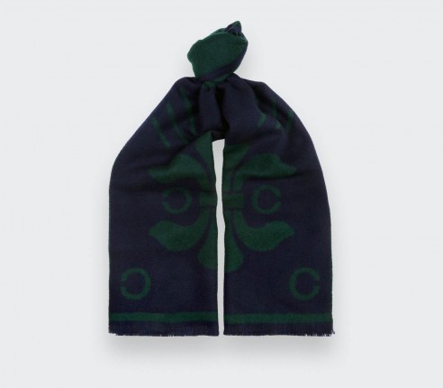 Green Navy Blue Scarf Cité Bergère