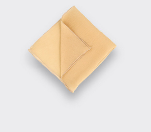 Beige Silk Chiffon Pocket Square