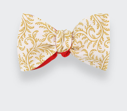 Mustard arabesque bow tie - Cinabre Paris