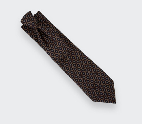 Chocolate Cannage Tie - Cinabre Paris