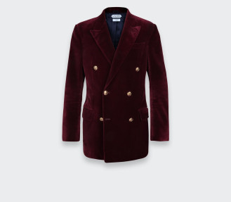 Burgundy Velvet Blazer N°1