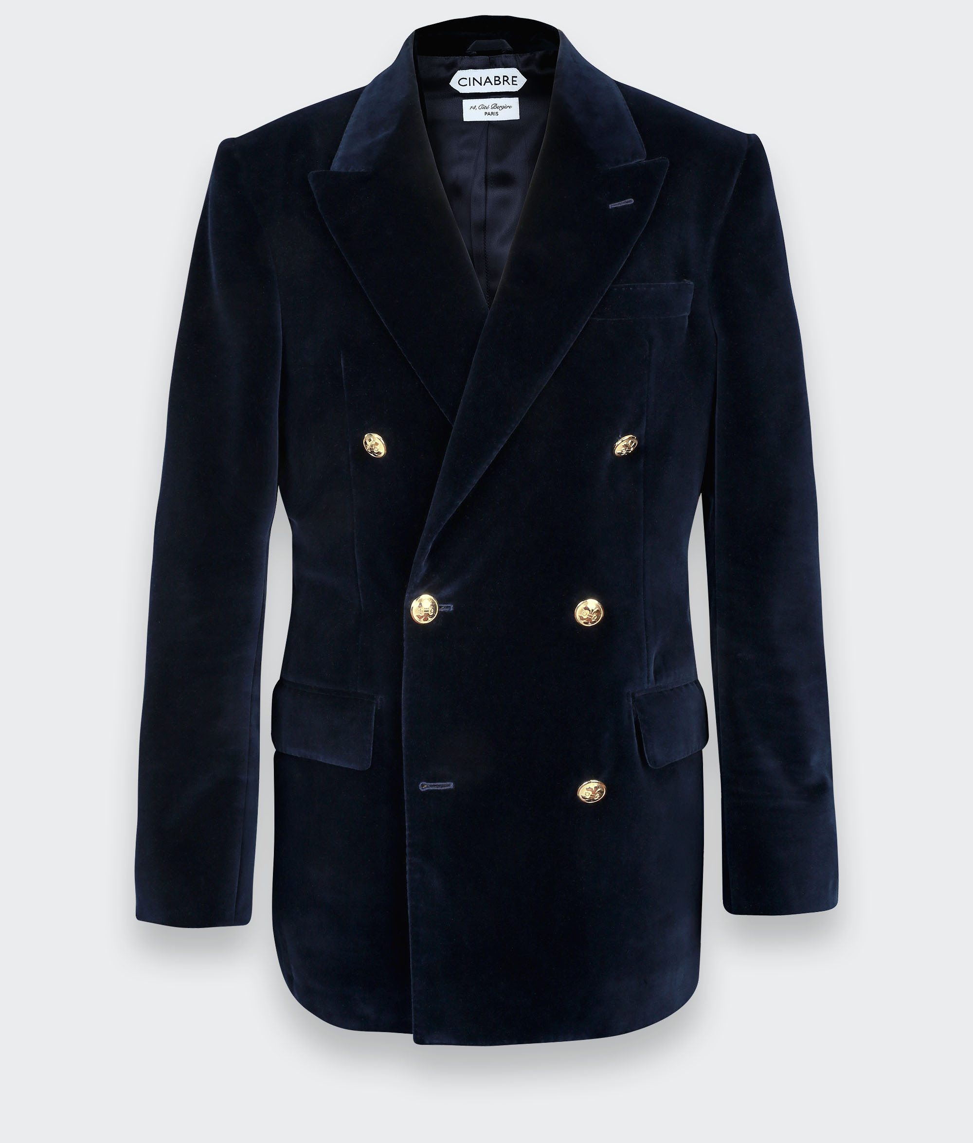 Midnight Blue Velvet Blazer N°1 - Cinabre Paris