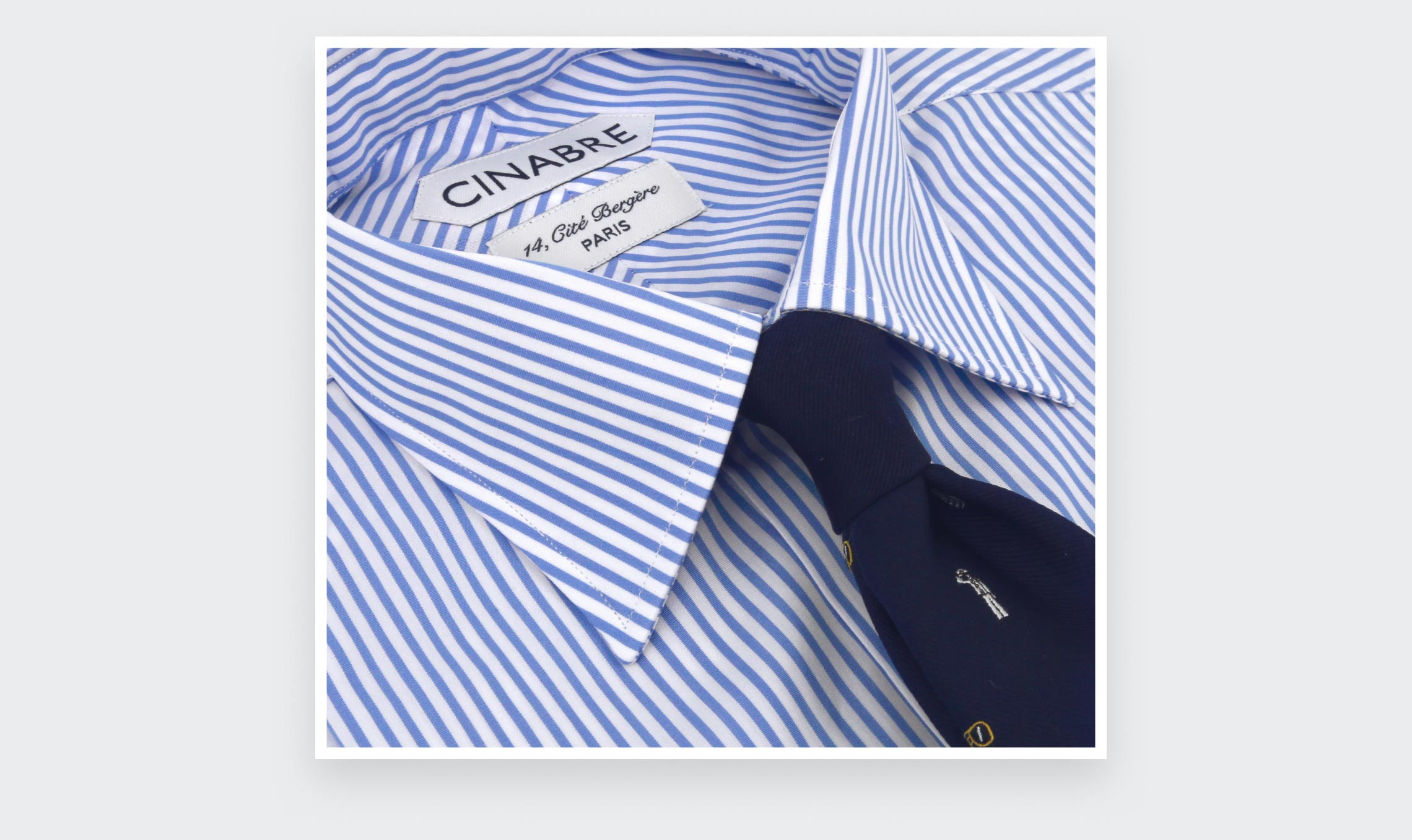 Chemise en Popeline Bleu Blanc N°1 - Cinabre Paris