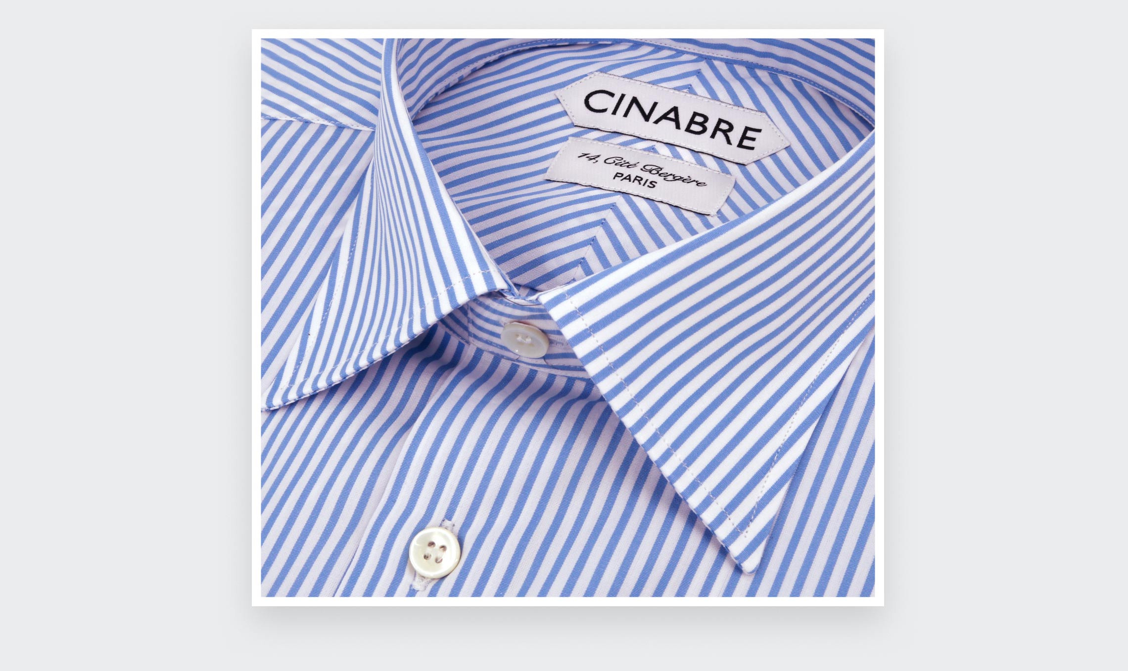 Chemise en Popeline Bleu Blanc N°1 - Cinabre Paris