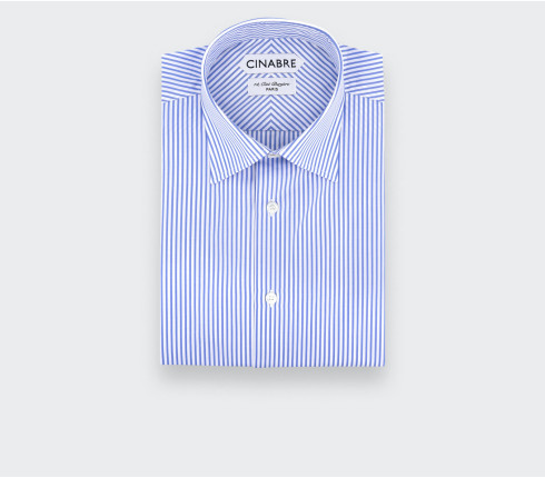 Chemise en Popeline Bleu Blanc N°1 - Cinabre Paris