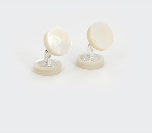 Boutons de Manchette "Cabochon d'un Jour Spécial" Mother of Pearl - Samuel Gassmann