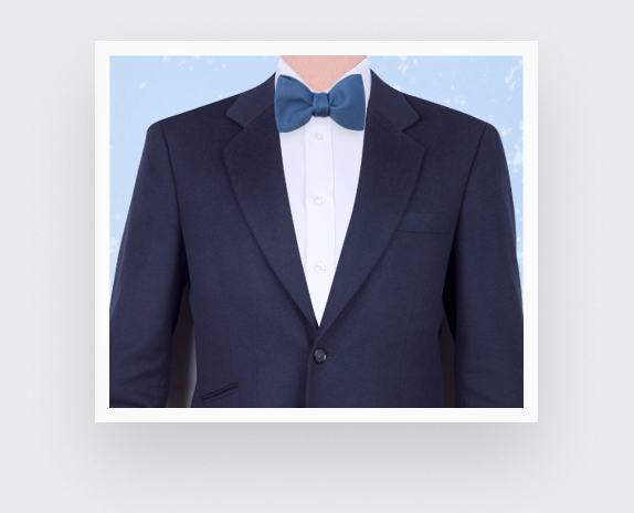 Noeud Papillon Uni Bleu Acier - Cinabre Paris