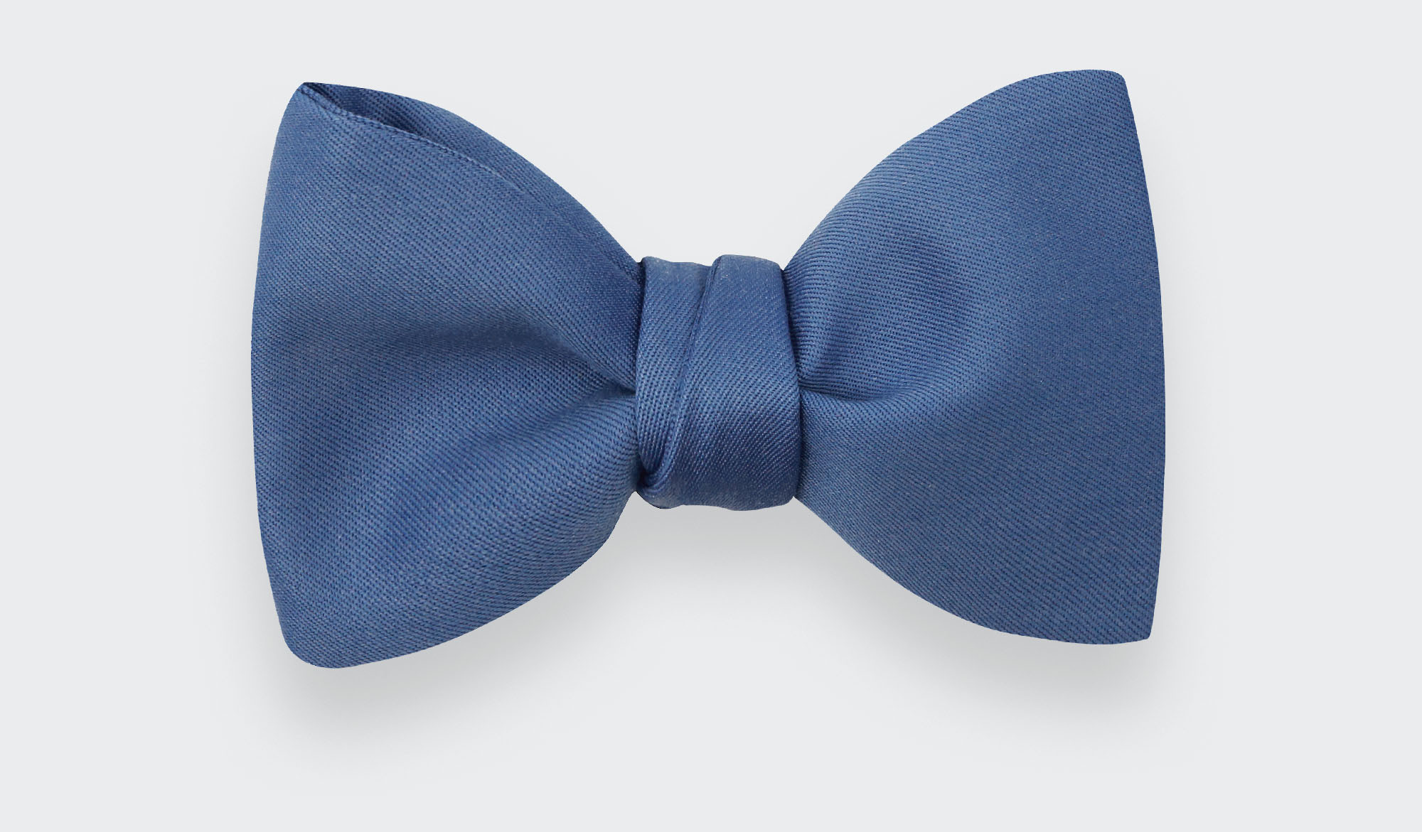 Noeud Papillon Uni Bleu Acier - Cinabre Paris