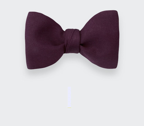 Plain Eggplant Bow Tie - Cinabre Paris