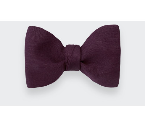 Plain Eggplant Bow Tie - Cinabre Paris