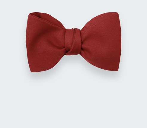 Plain Red Bow Tie - Cinabre Paris