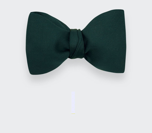 Plain Bottle Green Bow Tie - Cinabre Paris