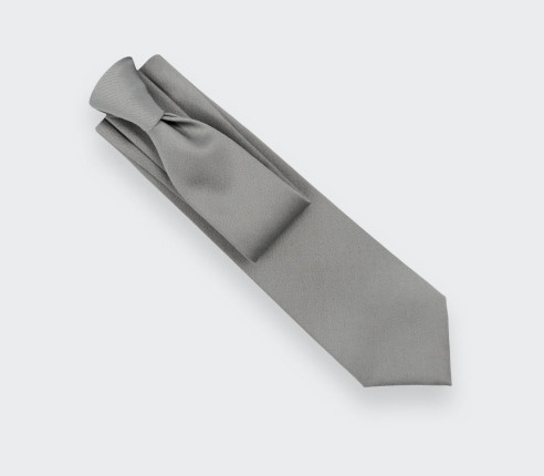 Plain Grey Tie - Cinabre Paris