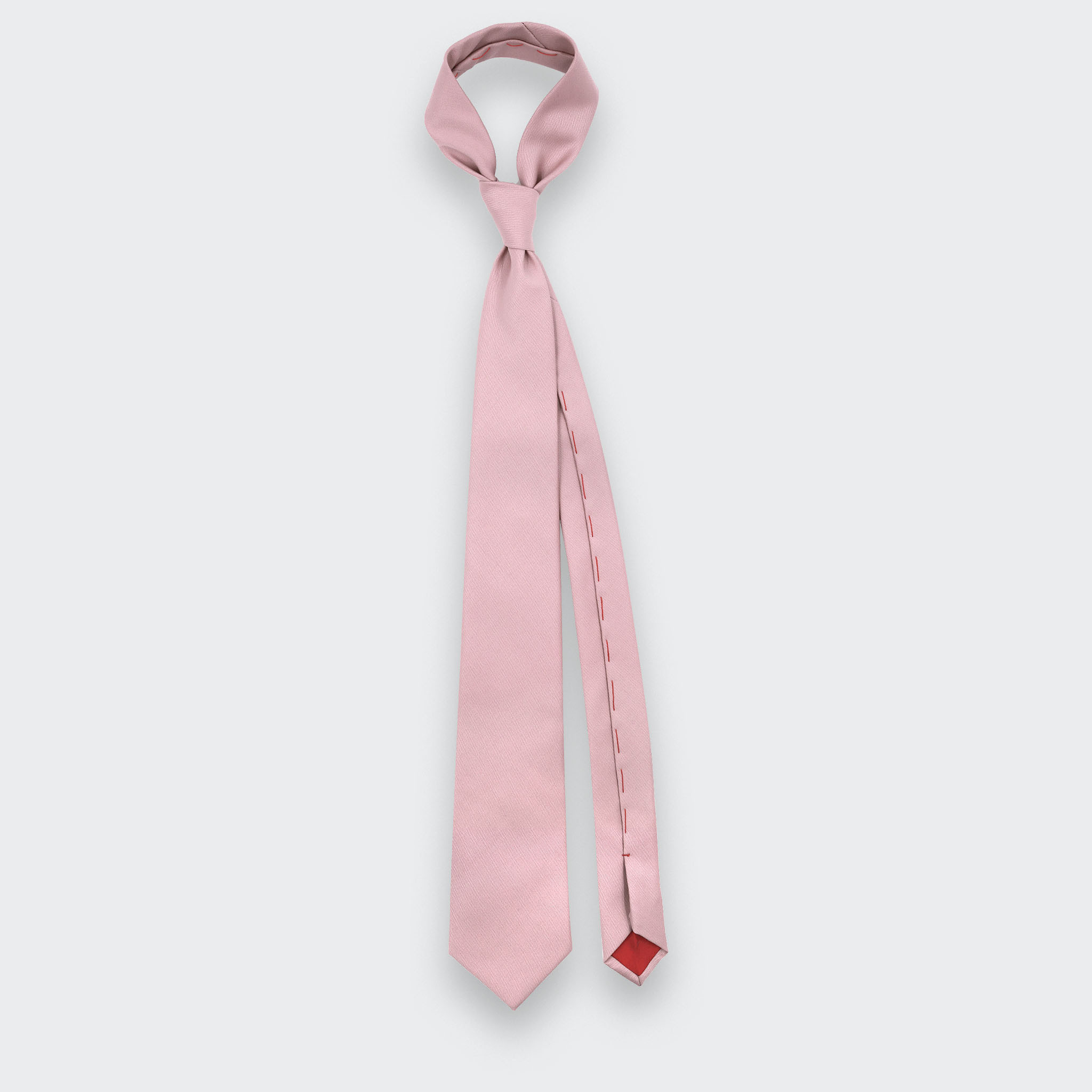 Cravate Unie Vieux Rose - Cinabre Paris