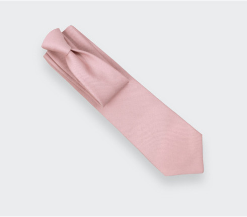 Cravate Unie Vieux Rose - Cinabre Paris