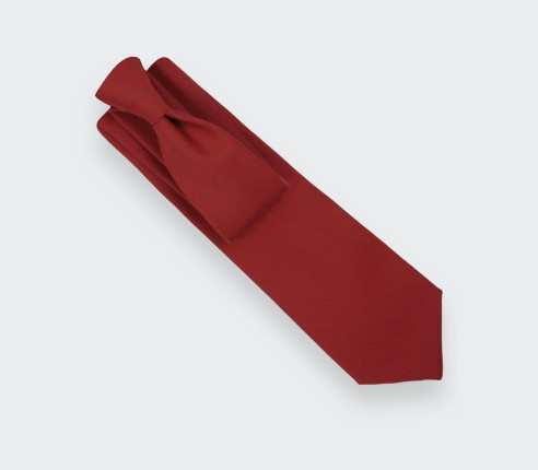 Plain Red Tie - Cinabre Paris