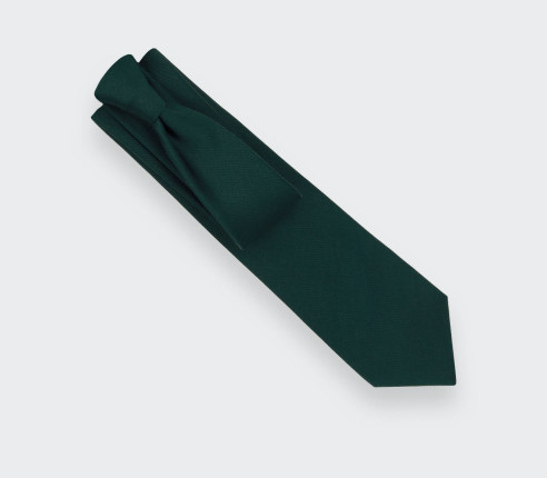 Plain Bottle Green Tie - Cinabre Paris