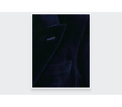 Midnight Blue Velvet Blazer N°1 - Cinabre Paris