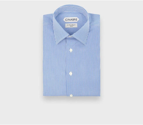 Chemise en Popeline Bleu Blanc N°2 - Cinabre Paris