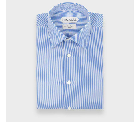 Chemise en Popeline Bleu Blanc N°2 - Cinabre Paris