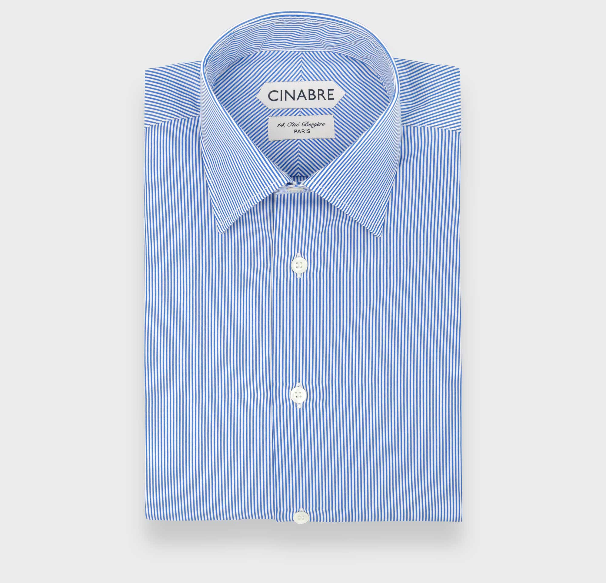 Chemise en Popeline Bleu Blanc N°2 - Cinabre Paris